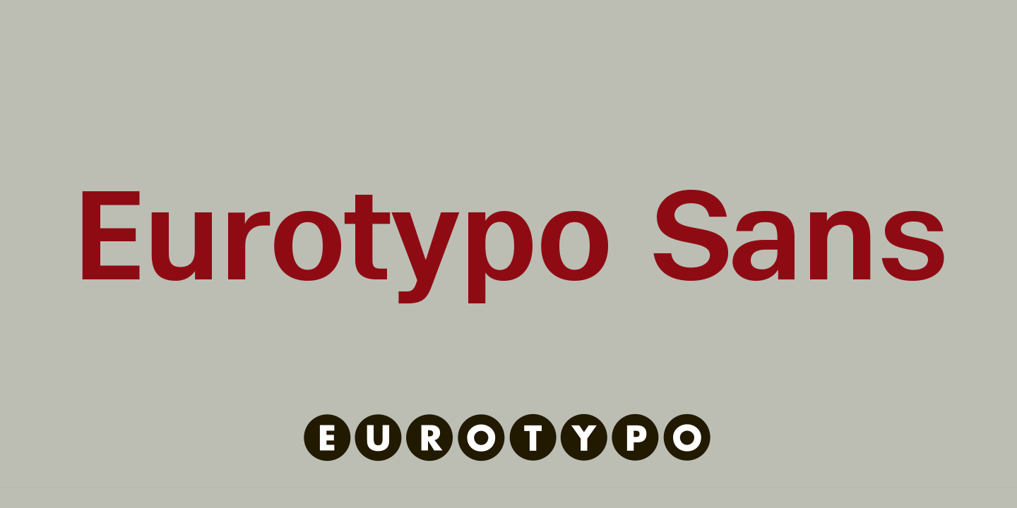 Eurotypo Sans